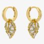 Ted Baker Cherise Gold Tone Crystal Heart Hoop Earrings TBJ3980-02-02