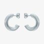 Ted Baker Hilya Silver Tone Half Hoop Earrings TBJ4055-01-03