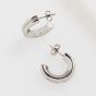 Ted Baker Hilya Silver Tone Half Hoop Earrings TBJ4055-01-03