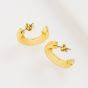 Ted Baker Hilya Gold Tone Half Hoop Earrings TBJ4055-02-03