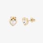 Ted Baker Han Gold Tone Crystal Heart Stud Earrings TBJ1654-02-02