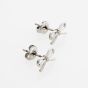 Ted Baker Brooke Silver Tone Mini Bow Stud Earrings TBJ4156-01-03