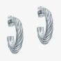 Ted Baker MELANIE Silver Tone Plated Twist Hoop Earrings TBJ4186-01-03