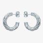 Ted Baker MELANIE Silver Tone Plated Twist Hoop Earrings TBJ4186-01-03