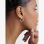 Ted Baker MELANIE Silver Tone Plated Twist Hoop Earrings TBJ4186-01-03