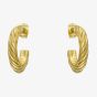 Ted Baker MELANIE Gold Tone Plated Twist Hoops Earrings TBJ4186-02-03