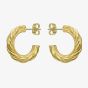 Ted Baker MELANIE Gold Tone Plated Twist Hoops Earrings TBJ4186-02-03