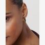 Ted Baker HANNAH Gold Tone Plated Black Enamel Heart Hoop Earrings TBJ4207-02-05