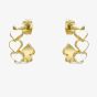 Ted Baker HANNAH Gold Tone Plated White Enamel Heart Hoop Earrings TBJ4207-02-08
