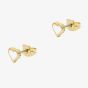 Ted Baker HAILEY Gold Tone Plated White Enamel Heart Stud Earrings TBJ4210-02-08
