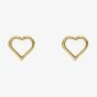 Ted Baker HAILEY Gold Tone Plated White Enamel Heart Stud Earrings TBJ4210-02-08