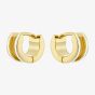 Ted Baker ROLO Gold Tone Plated White Enamel Roll Huggie Hoop Earrings TBJ4162-02-08