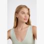 Ted Baker ROLO Gold Tone Plated White Enamel Roll Huggie Hoop Earrings TBJ4162-02-08