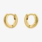 Ted Baker CRISETE Gold Tone Plated Logo Huggie Hoop Earrings TBJ3745-02-03