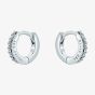 Ted Baker HETTIE Silver Tone Plated Crystal Huggie Hoop Earrings TBJ4161-01-02