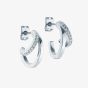 Ted Baker HELIAS Silver Tone & Crystal Hoop Earrings TBJ3458-01-02