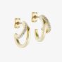 Ted Baker HELIAS Gold Tone & Crystal Hoop Earrings TBJ3458-02-02