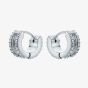 Ted Baker ROSIE Silver Tone & Crystal Roll Huggie Hoop Earrings TBJ4085-01-02