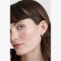 Ted Baker ROSIE Silver Tone & Crystal Roll Huggie Hoop Earrings TBJ4085-01-02