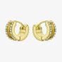 Ted Baker ROSIE Gold Tone & Crystal Roll Huggie Hoop Earrings TBJ4085-02-02