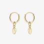 Ted Baker HARRYE Gold Tone Mini Heart Pendant Huggie Hoop Earrings TBJ2578-02-03