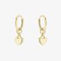 Ted Baker HARRYE Gold Tone Mini Heart Pendant Huggie Hoop Earrings TBJ2578-02-03