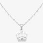 Fleur Kids Sterling Silver Cubic Zirconia Crown Pendant Necklace AZP030304