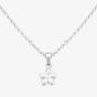 Fleur Kids Sterling Silver Cubic Zirconia Flower Pendant Necklace AZP116804