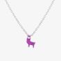 Fleur Kids Sterling Silver & Enamel Sophie the Llama Necklace THB001204