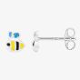 Fleur Kids Sterling Silver Yellow Enamel Bee Stud Earrings AZE230904