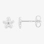 Fleur Kids Sterling Silver Cubic Zirconia Flower Stud Earrings AZE116804