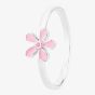 Fleur Kids Sterling Silver Pink Enamel Flower Ring AZR087804 