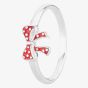Fleur Kids Sterling Silver Red Enamel Bow Ring AZR145904 