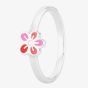 Fleur Kids Sterling Silver Pink And Red Enamel Flower Ring AZR212804 
