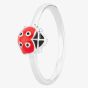 Fleur Kids Sterling Silver Red Enamel Ladybird Ring AZR231704 