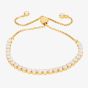 Isabella Verona Gold Tone Cubic Zirconia Toggle Bracelet SBBCSRI17XXXA0-G