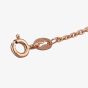 Isabella Verona Rose Gold tone Heart Station Bar Pendant NES-974-3