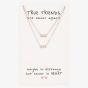 Sentiments True Friends Matching Heart Necklaces 12913