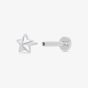 Scream Pretty Silver Rhodium Plated Star Single Stud Earrings SPS-34