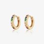 Scream Pretty 18ct Gold Plated Rainbow Cubic Zirconia Huggie Hoop Earrings SPESGS48-MC