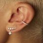 Scream Pretty 18ct Gold Plated Cubic Zirconia Slim Ear Cuff Earrings SPECGS170