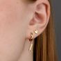 Scream Pretty Gold Plated Plated Cowboy Boot Charm Hoop Earrings SPG-160