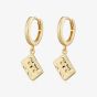 Scream Pretty 18ct Gold Plated Mix Tape Charm Hoop Earrings SPG-156