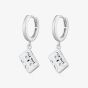 Scream Pretty Silver Rhodium Plated Mix Tape Charm Hoop Earrings SPS-156
