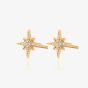 Scream Pretty Starburst 18ct Gold Plated Cubic Zirconia Star Stud Earrings SPESGS32