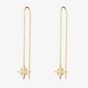 Scream Pretty Starburst 18ct Gold Plated Cubic Zirconia Threader Star Earrings SPEDGS7-PV