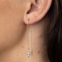 Scream Pretty Starburst 18ct Gold Plated Cubic Zirconia Threader Star Earrings SPEDGS7-PV
