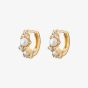Scream Pretty Hannah Martin 18ct Gold Plated Pearl Cubic Zirconia Cluster Huggie Earrings SPG-404