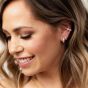 Scream Pretty Hannah Martin 18ct Gold Plated Pearl Cubic Zirconia Cluster Huggie Earrings SPG-404