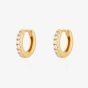 Scream Pretty 18ct Gold Plated Cubic Zirconia Huggie Hoop Earrings SPESGS48-PV